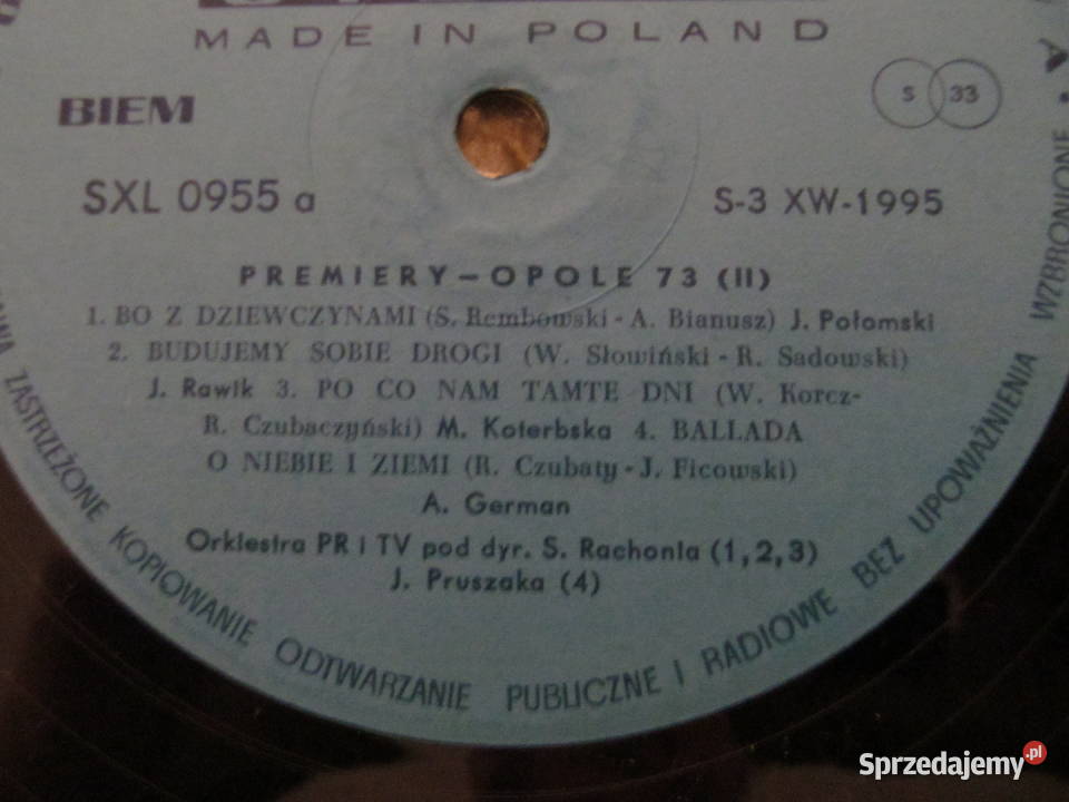 Płyty winylowezestaw 41 Wojnicki Grunwald Sopot