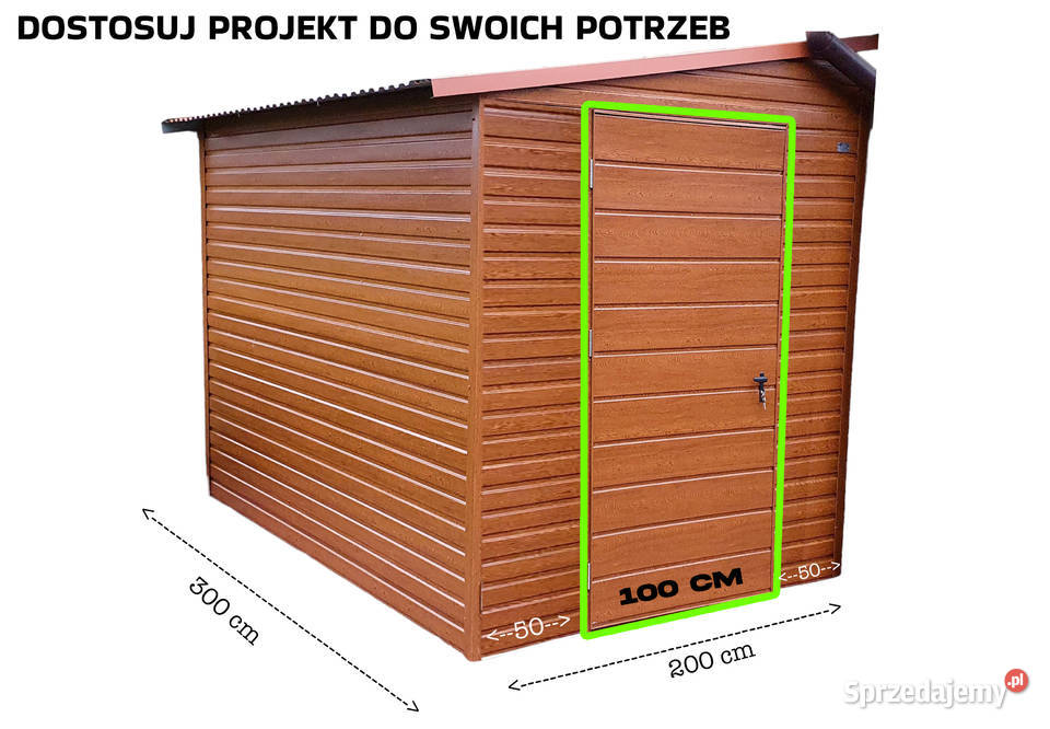 SCHOWEK DOMEK OGRODOWY 2m x 3m 1x drzwi blacha Łuków