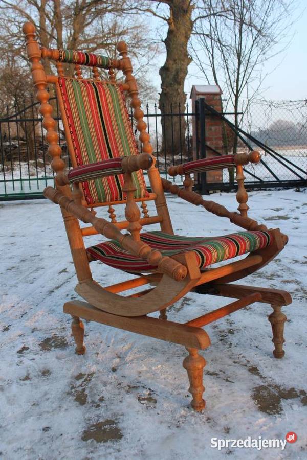 Drewniany Fotel bujany Fotele i krzesła obrotowe Rożnowo Nowogardzkie