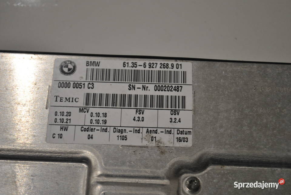 Sterownik fotela kierowcy moduł fotela BMW E60 osobowe Poręba