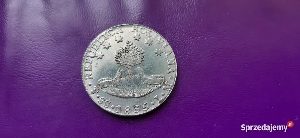 MonetaNumizmatKopia 8 SOLES 1835 BOLIVAR Boliwia mazowieckie