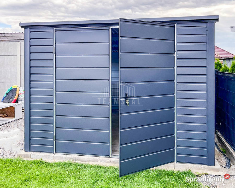 Schowek Domek ogrodowy 3x4m Brama dwuskrzydłowa