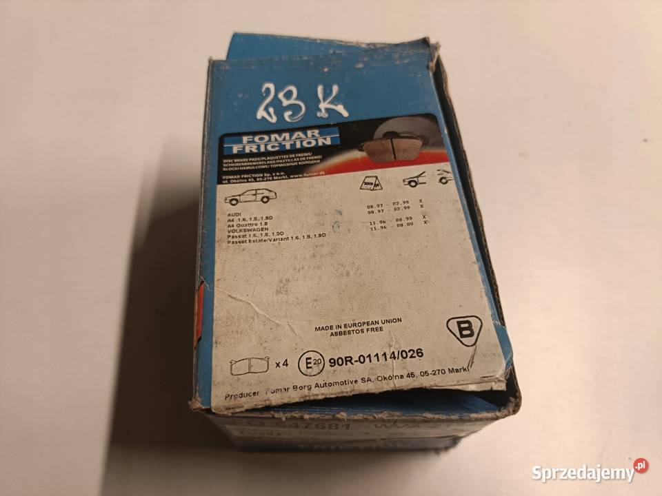 Audi A4 B5 VW Passat B5 PRZEDNIE KLOCKI lubelskie Janów