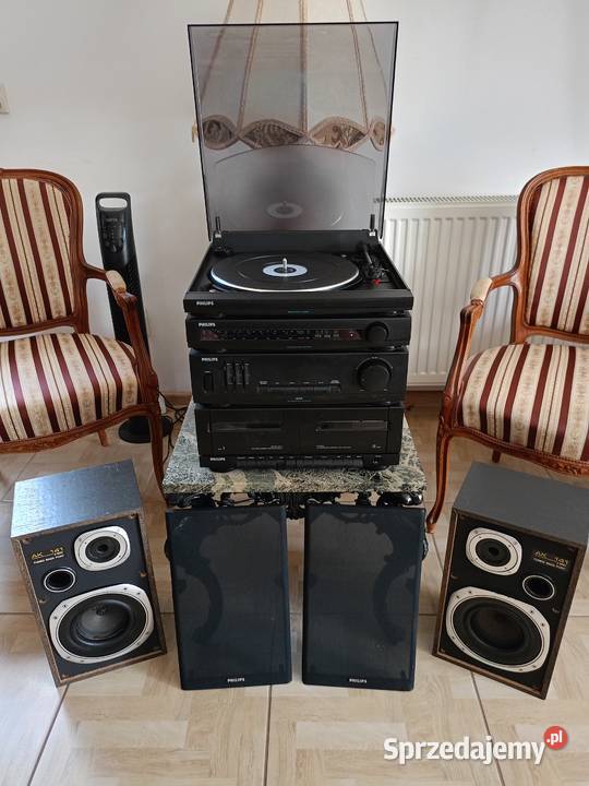 Wieża PHILIPS z Gramofonem i Kolumnami Vintage wielkopolskie Drawski Młyn