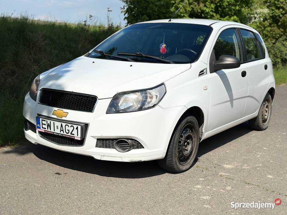 Chevrolet Aveo 12 LPG biały ładny Oszczędny Wieluń sprzedam