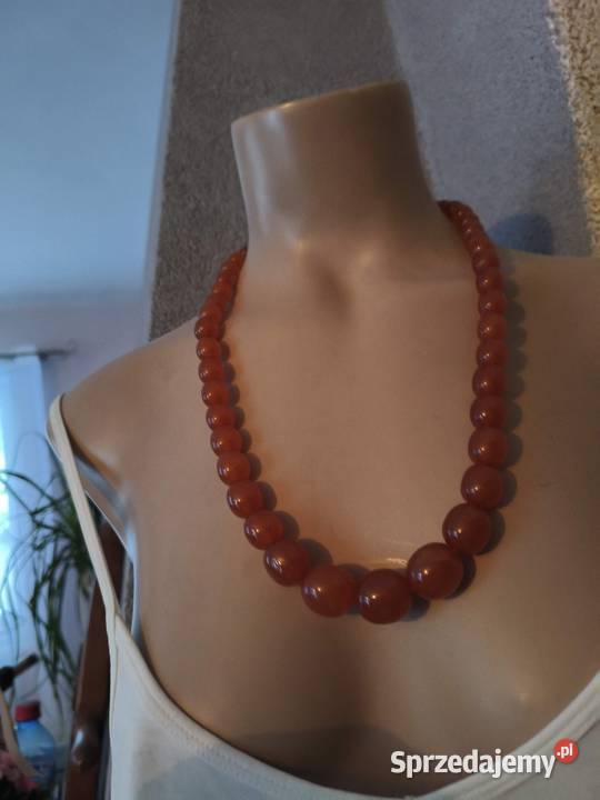 Naszyjnik bursztyn oliwki 68gr Białystok