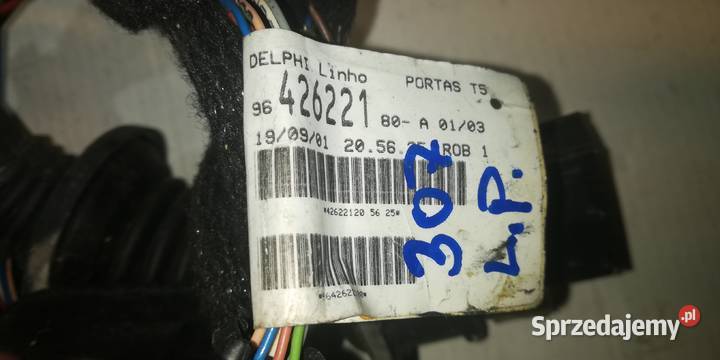 wiązka drzwi przód lewa 9642622180 Peugeot 307 Piotrków Trybunalski sprzedam