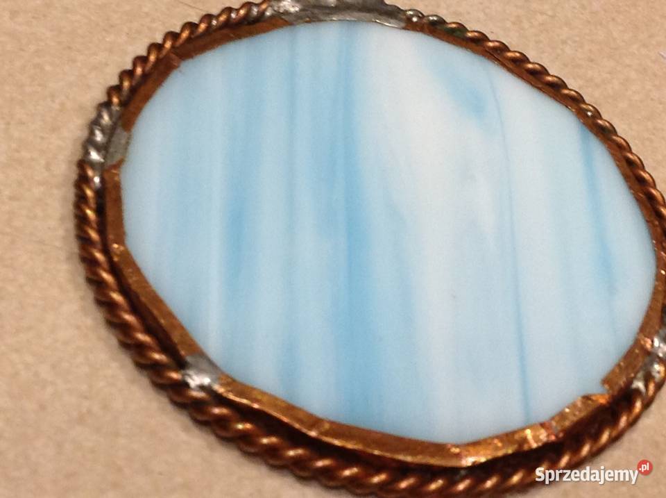 Stara Duża Zawieszka Wisior z Plastrem Kamienia Dla kobiet Nowa Sól