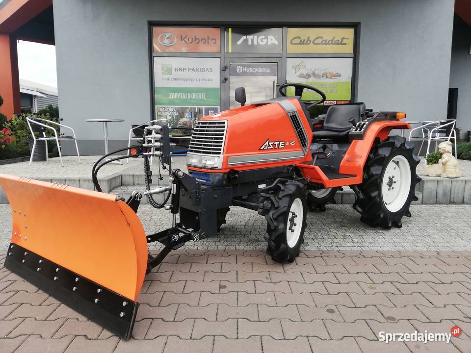 Traktor japoński KUBOTA Aste A15 diesel Pług łódzkie Kobiele Wielkie