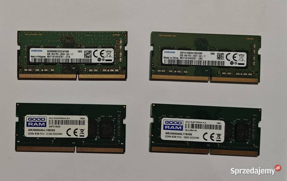 SDRAM DDR4 8GB do laptopa SSD m2 256GB Warszawa