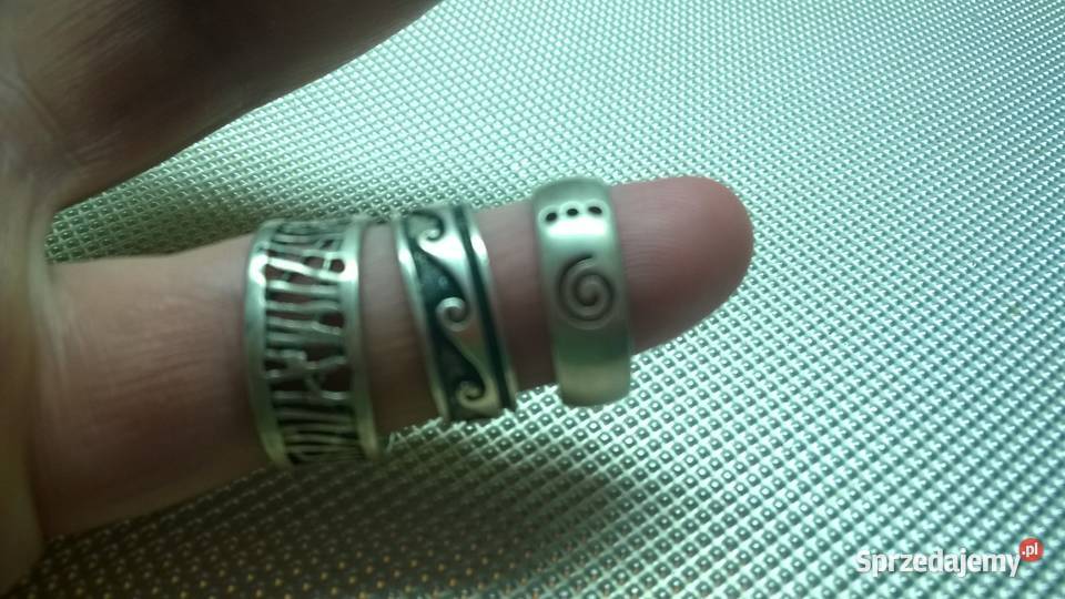 pierścionki obrączki 3 SREBRO 925 Warszawa