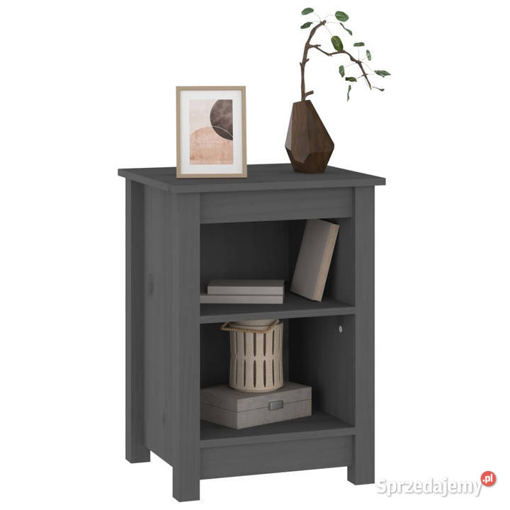 Szafka nocna szara 40x35x55 lite drewno sosnowe Warszawa sprzedam