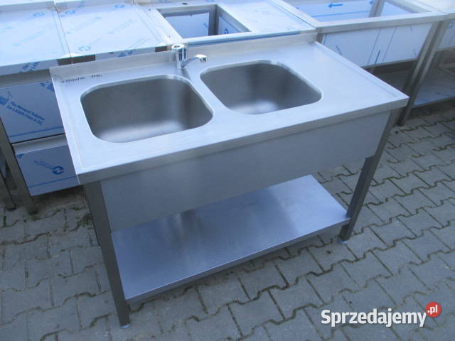 Zlew Basen Gastronomiczny 2 Komorowy Z Półką Gastronomia