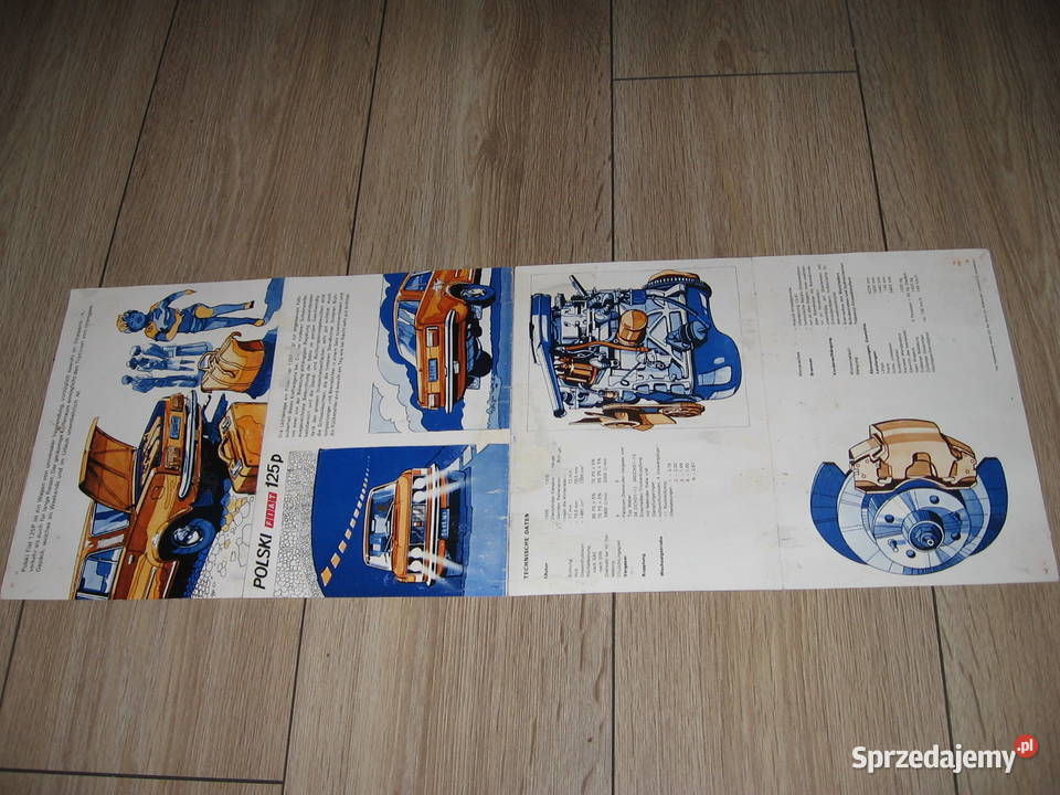 Polski FIAT 125p folder prospekt FSO POLMO auto Gadgety motoryzacyjne Przemyśl