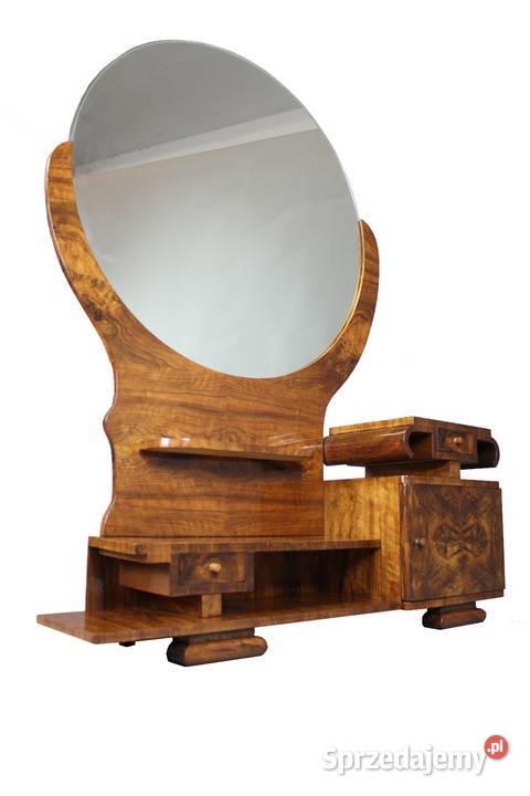 Unikatowa toaletka Art Deco w orzechu renowacji kujawsko-pomorskie Zielonka