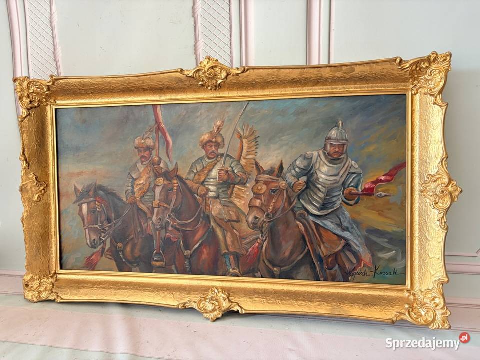 Wojciech Kossak HUSARIA POLSKA Obraz Olejny Kraków