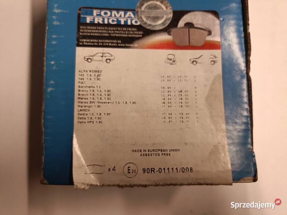 Alfa Romeo 145 Fiat Bravo I Brava PRZEDNIE Chełm