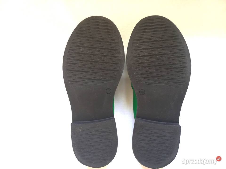 Klapki zielone Mule damskie r 37538 SKÓRA Białystok