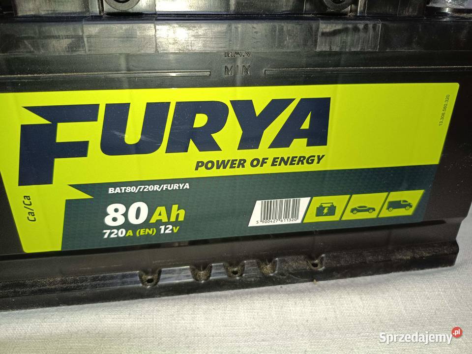 FURYA Akumulator 80Ah 720A P rozruchowy Andrychów