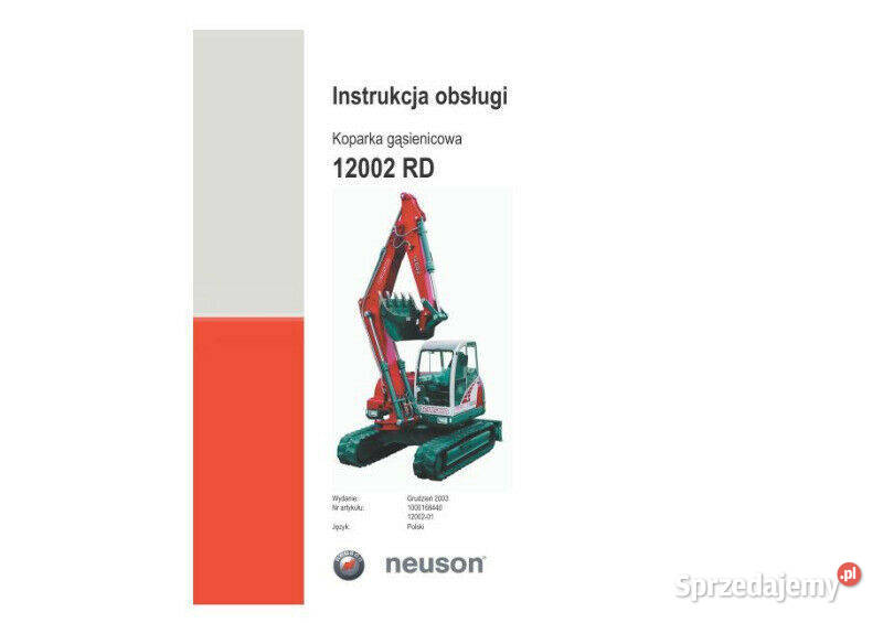 NEUSON 12002 RD instrukcja dtr wysyłka Pozostałe Kielce