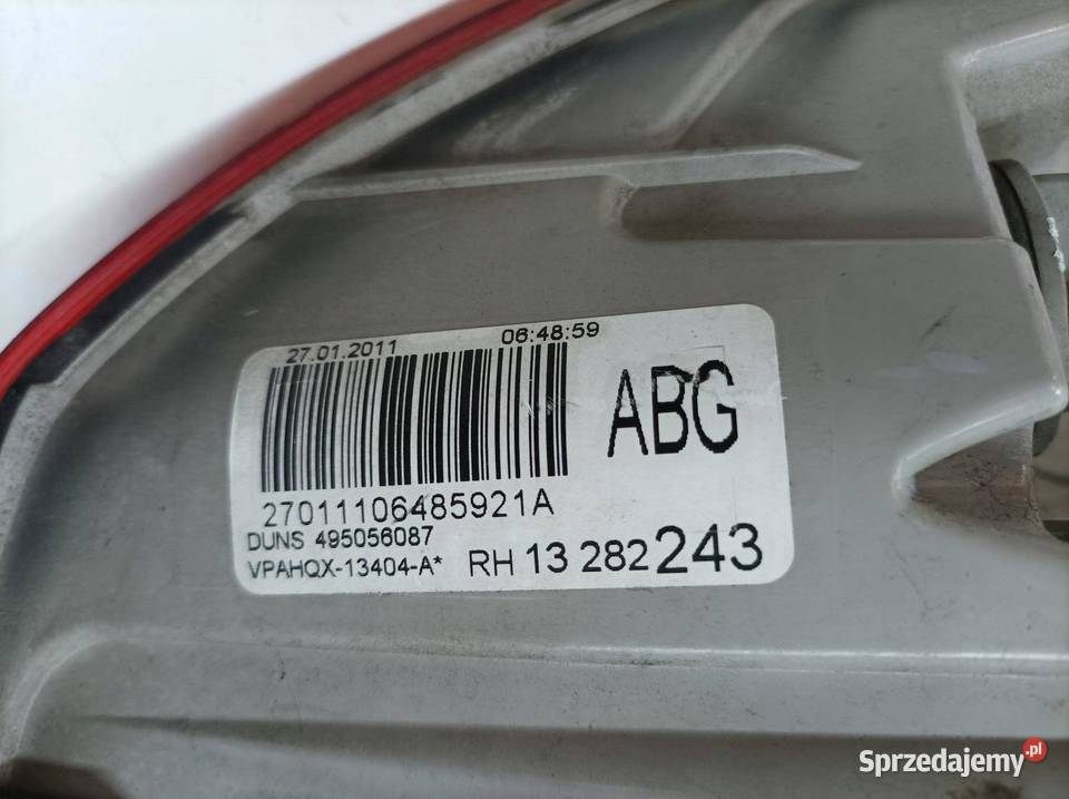LAMPA TYŁ PRAWA KOMBI 13382243 Opel Astra IV
