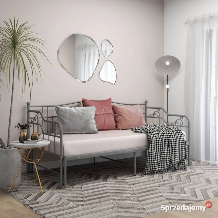 vidaXL Sofa z wysuwaną ramą łóżka szara Ramy i stelaże Warszawa