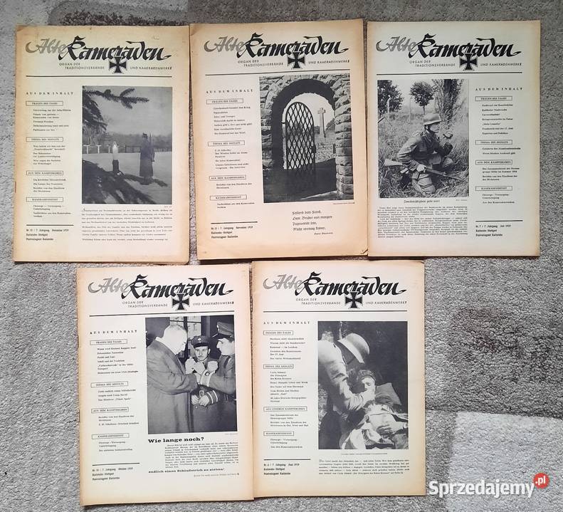 Stare Wojskowe Gazety Alte Kameraden x 5 Gliwice