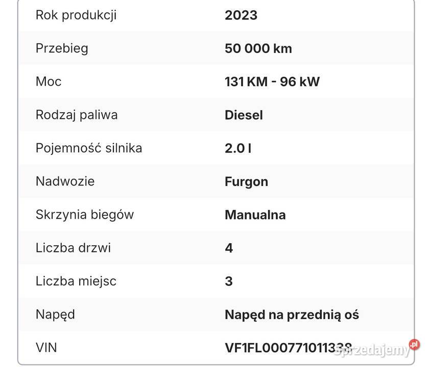 Renault Trafic 20 2023 grudzień