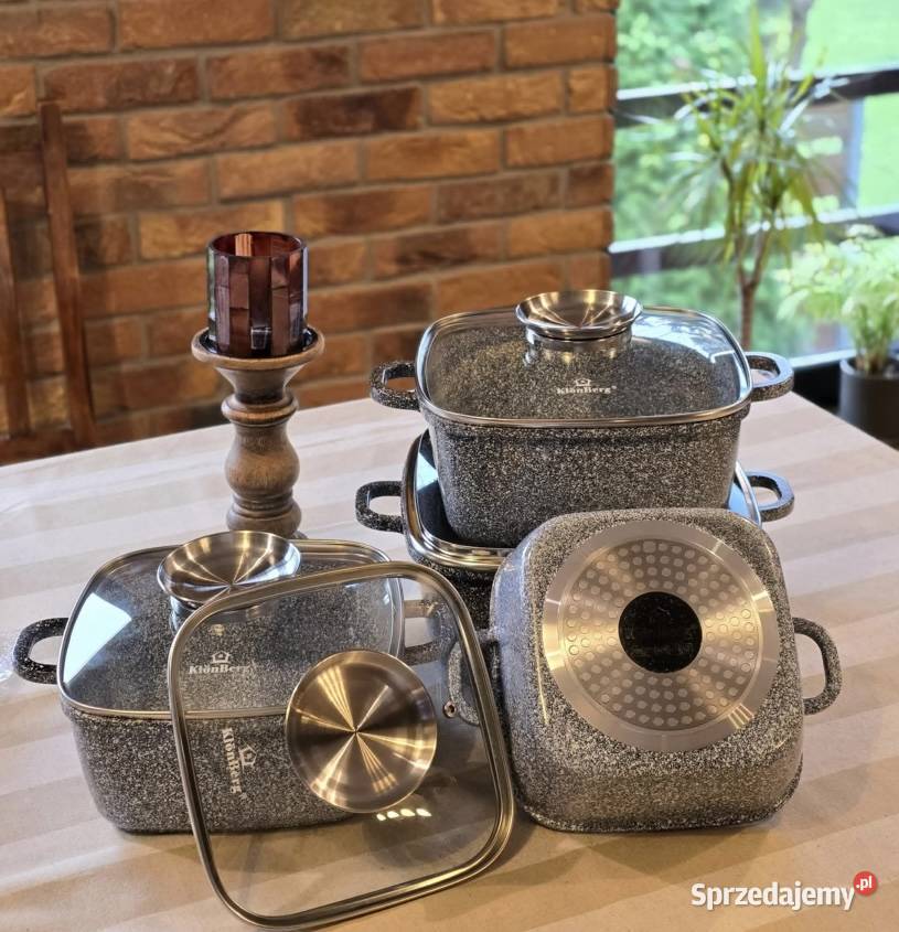 259 Zestaw 4 sztuk brytfanek marmurkowych Zabrze sprzedam