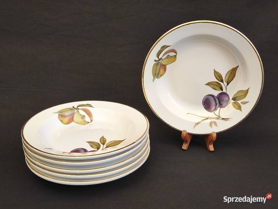 Talerz głęboki angielski Royal Worcester Evesham Chełm