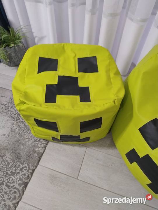 Pufa Fotel limonka XXL buźka Minecraft z Meble Miłomłyn