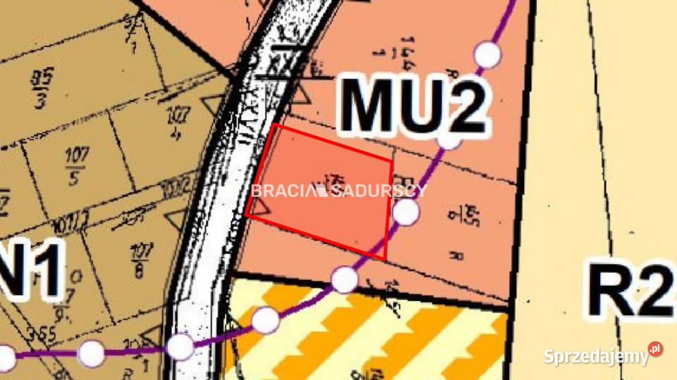 sprzedaży działki 1200m2 Kocmyrzów małopolskie