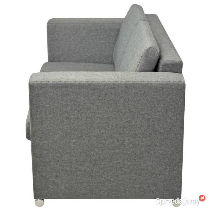 2 osobowa sofa tapicerowana jasnoszara WM243580 Warszawa