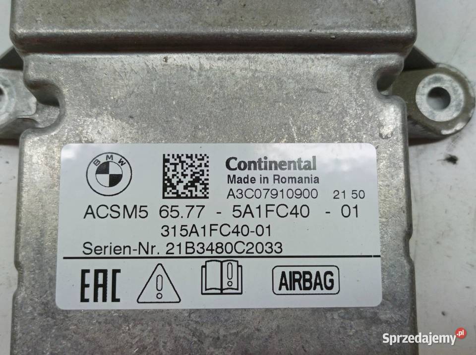 SENSOR AIRBAG LEGALNY 5A1FC40 Bmw Seria 5 VII