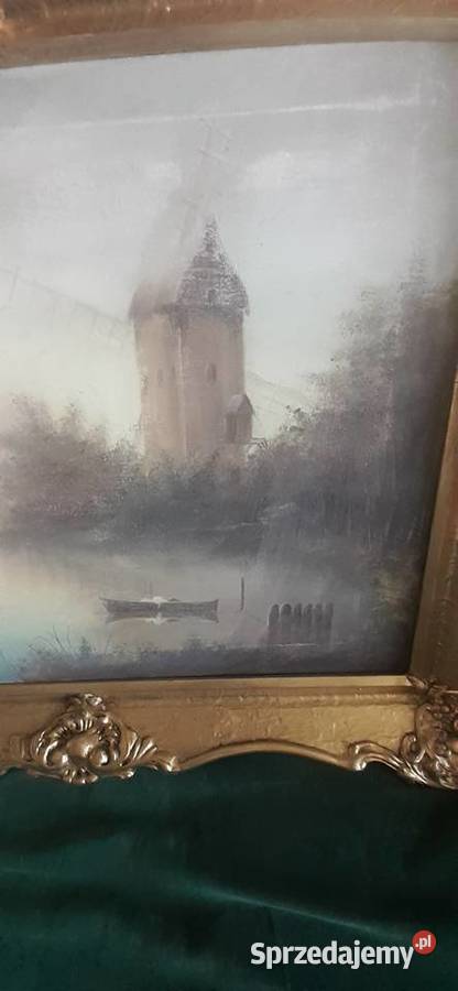 Obraz akwarela zlota rama łódzkie Łódź