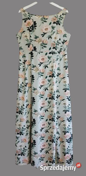 Damska sukienka letnia zielona kwiatowa na Chrzanów