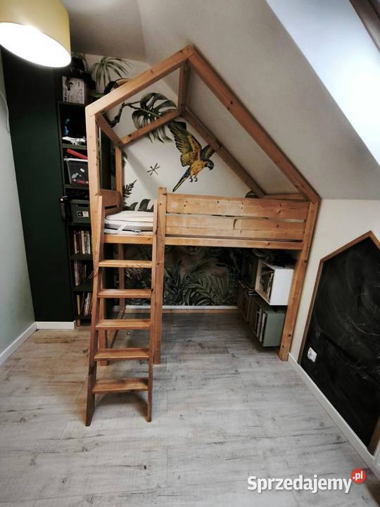 Łóżko dziecięce domek materac Rcken 160x80 pomorskie Banino