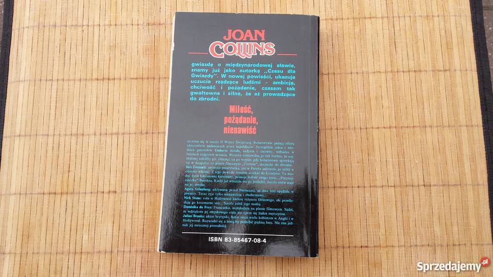 Książka Joan Collins Miłość pożądanie nienawiść Rok wydania 1992 Warszawa