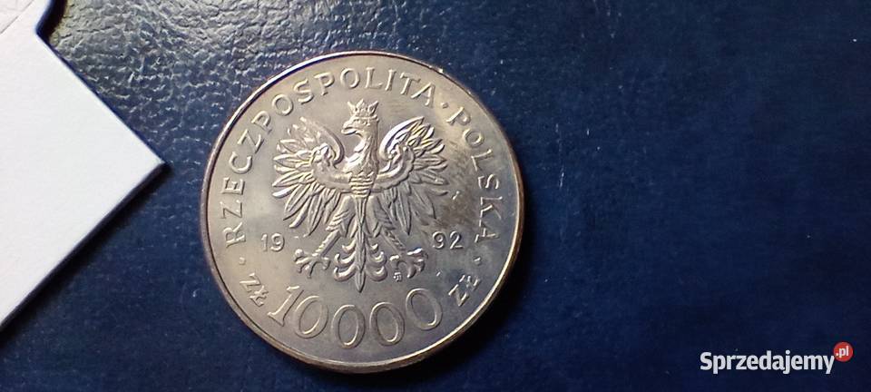 Stare monety 10 000 Warneńczyk 1992 Polska Lesko