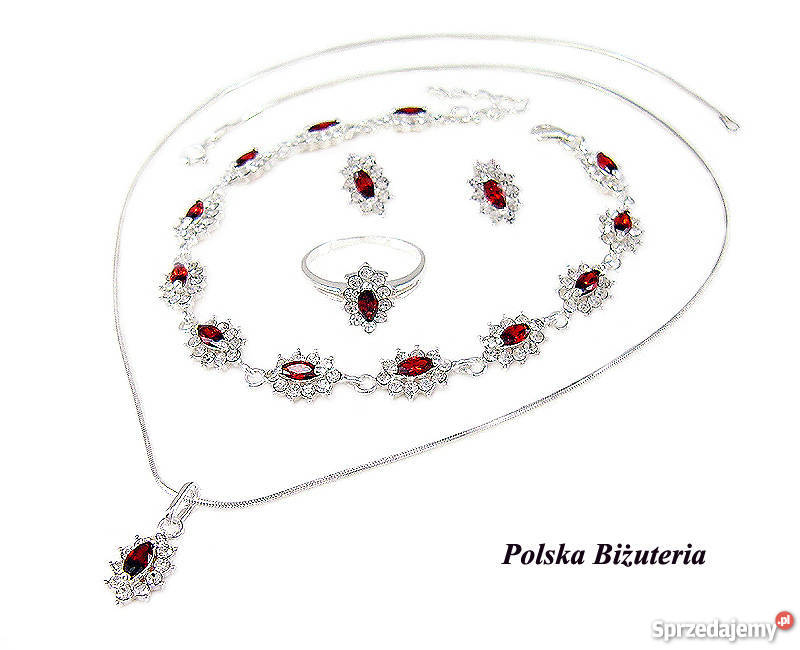 PRZEPIĘKNY SREBRNY KOMPLET Z SZAFIRAMI podlaskie Białystok