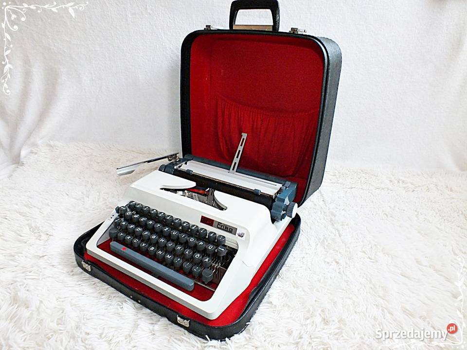 Stara maszyna do pisania Erika 1975 kufer instr Żary