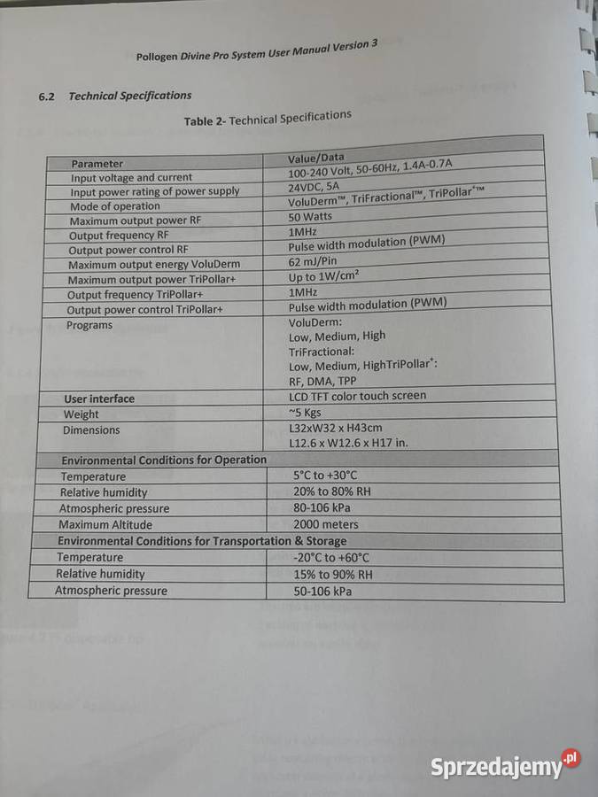Pollogen Divine profesjonalne urządzenie stan pomorskie Kowale