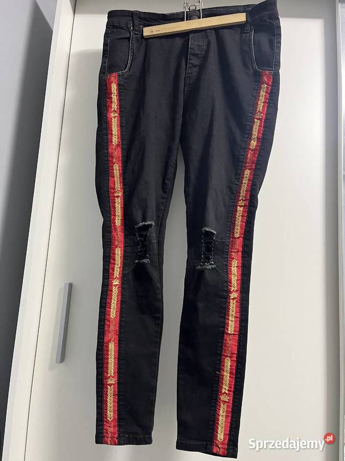 Czarne męskie jeansy skinny SIKSILK r L 2 Rozmiar L Sochaczew