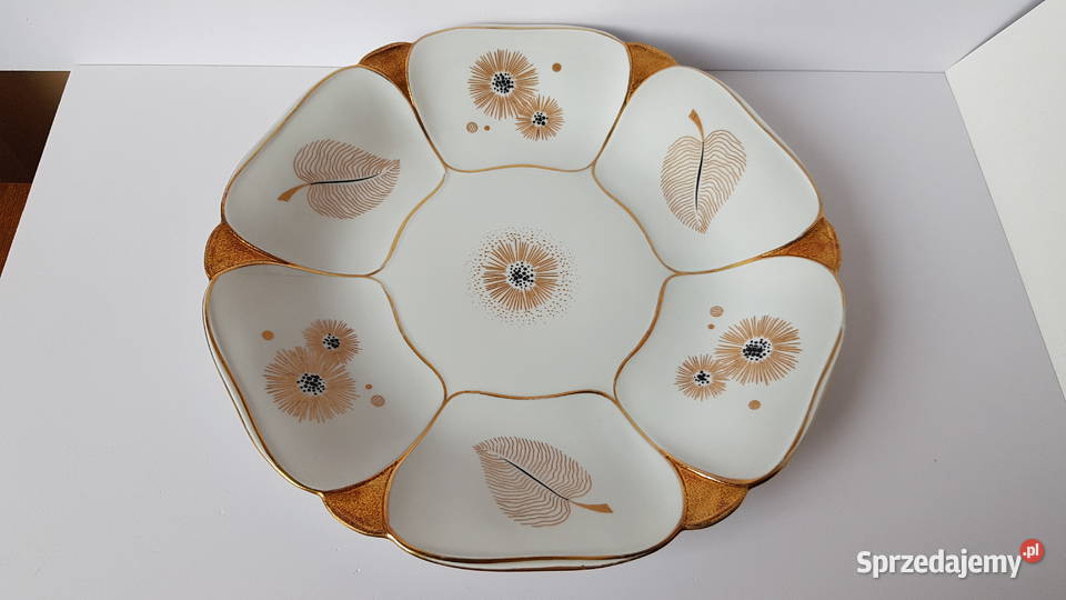 Stara sygnowana porcelanowa patera talerz ok 30 Dąbrowa Górnicza