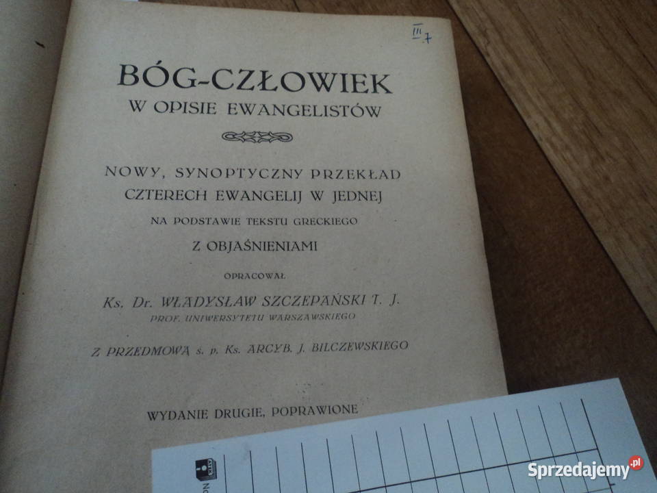 Bóg Człowiek w opisie ewangelistów ks Nowy Sącz sprzedam