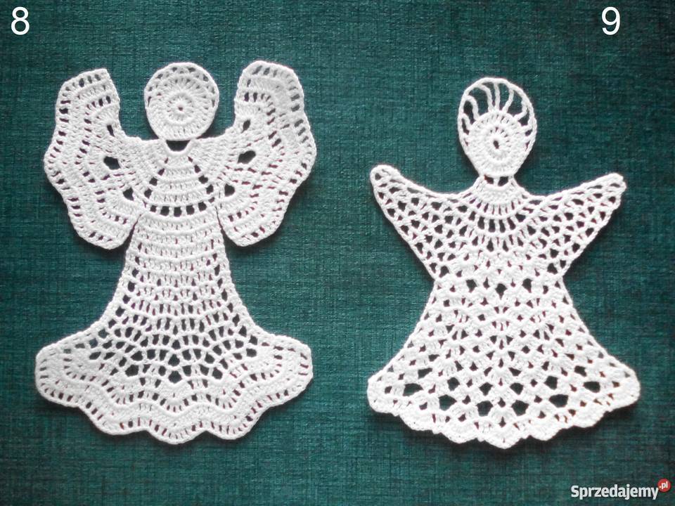 Aniołki anioły na szydełku rękodzieło święta Lublin