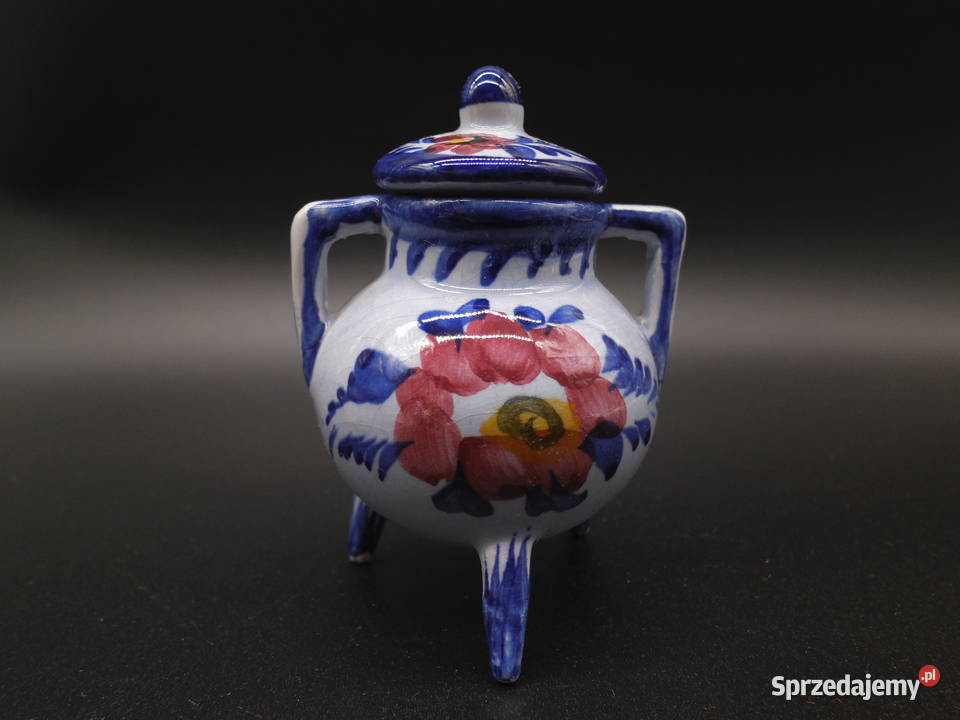 Zamykany ceramiczny ręcznie malowany pojemnik Raszków sprzedam