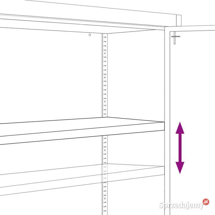 vidaXL Szafa biurowa z 2 drzwiami szara 90 Warszawa