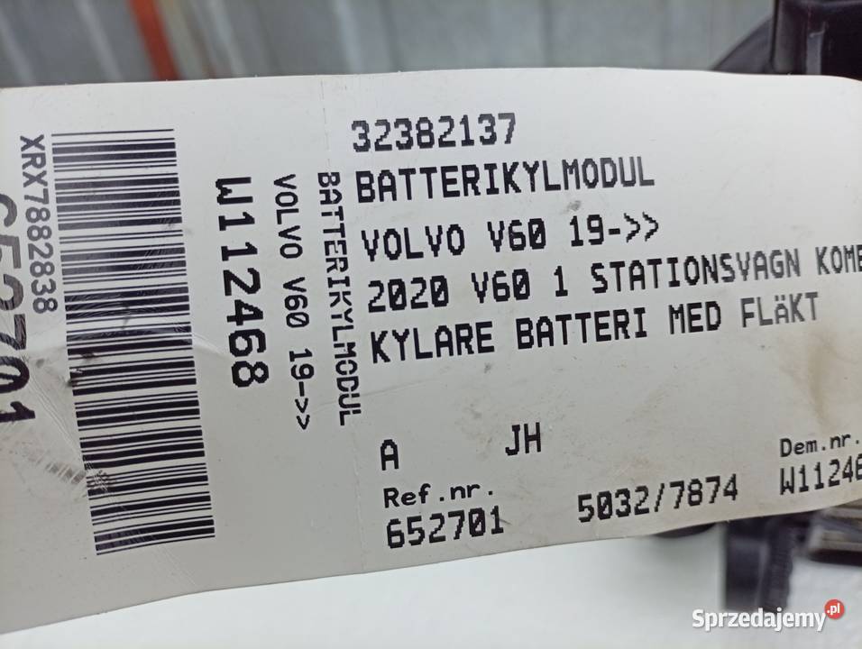 Chłodnica Bateri Volvo V60 Luboszyce
