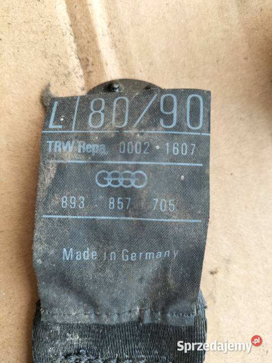 AUDI 80B3 893857705 PAS BEZPIECZEŃSTWA LEWY osobowe Pasy bezpieczeństwa Kamień-Kolonia sprzedam